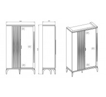 Двухдверная витрина для посуды Лоретто (Loretto) LORET-13 Двухдверная витрина для посуды Лоретто (Loretto) LORET-13