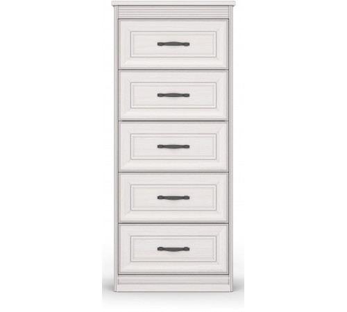 Комод Высокий Неаполь Ясень анкор светлый (патина "серебро") Комод Высокий Неаполь Ясень анкор светлый (патина "серебро")