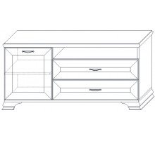 Тумба под ТВ 2 Сиена (Бодега Белый)