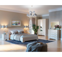 Спальня Сиена 1 (Бодега Белый) Спальня Сиена 1 (Бодега Белый)