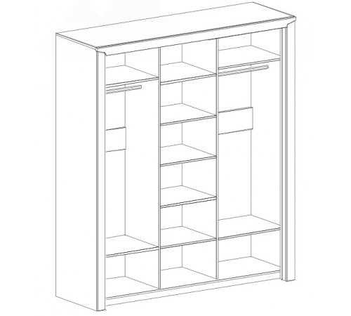 Шкаф для одежды Соренто  Дуб стирлинг с раздвижными дверями Шкаф для одежды Соренто  Дуб стирлинг с раздвижными дверями