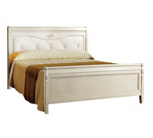 Двуспальная кровать Лика ММ-137-02 (белая эмаль) с изножьем Двуспальная кровать Лика ММ-137-02 (белая эмаль) с изножьем