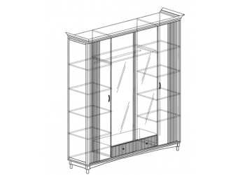 Четырехдверный шкаф Мартина 820
