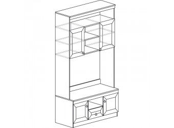 Стенка для гостиной Инна 610 темная
